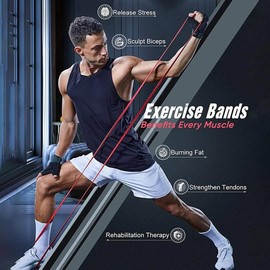 Resistance Bands, Pack of 2 Resistance Bands, Fitness Bands, Resistance Bands, Fitness Band, Gymnastics Band, Fitness Bands for Yoga, Pilates, Training, Physiotherapy