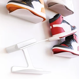 Mobilefox Sneaker Wall Mount Shoe Holder Shelf Floating Wall Holder Shoe Rack Display White