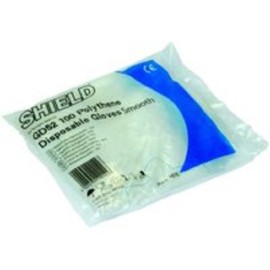 Shield Polyethylene Gloves in Bags Clear Small Pack of 100 GD52