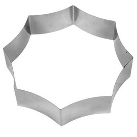 LARES - 6020 - Cercle à pâtisserie en forme d'octogone - 8 cotés - 27 cm