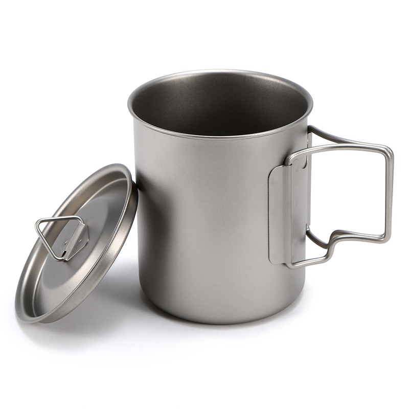 450ml 750ml Cup Set Ultralight Titanium Cup Hanging Pot Set
