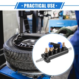 Air Control Valve Foot Pedal, 6.10"x2.05"x2.40" Tire Tyre Changer Machine Parts Universal for Car Tire Change Durable Metal Black