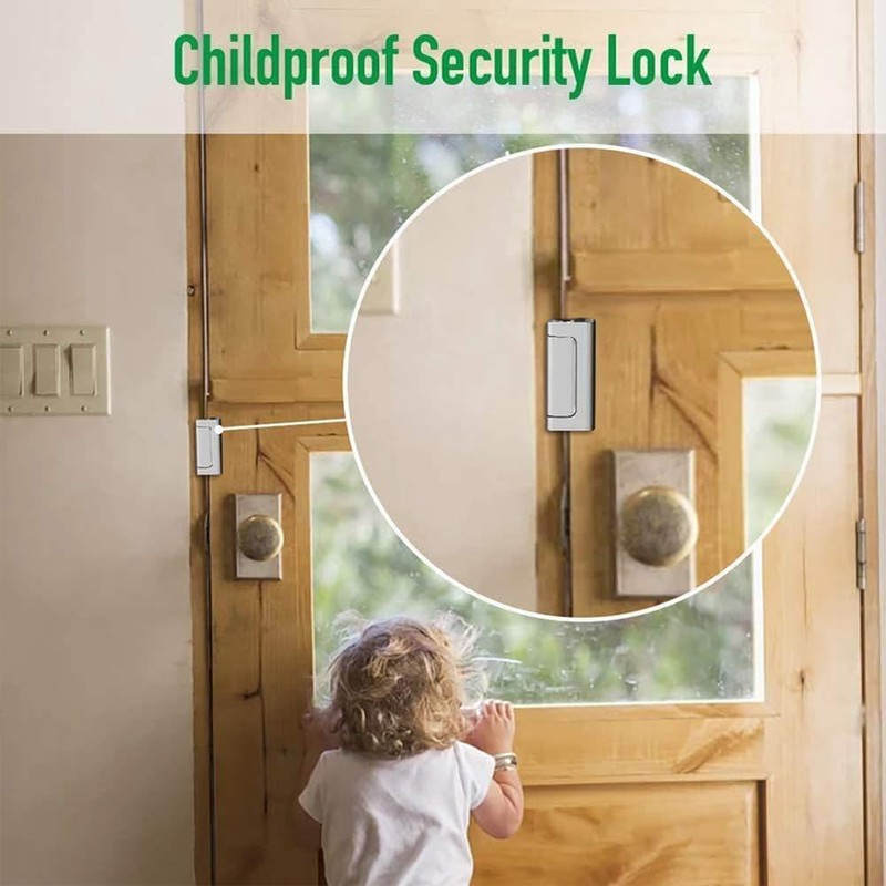 1 PCS Silver Home Security Door Lock with 5 Screws,Childproof
