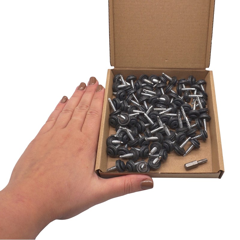 SKIR'CO Pack of 80 Metal Roofing Screws 4.8 x 20