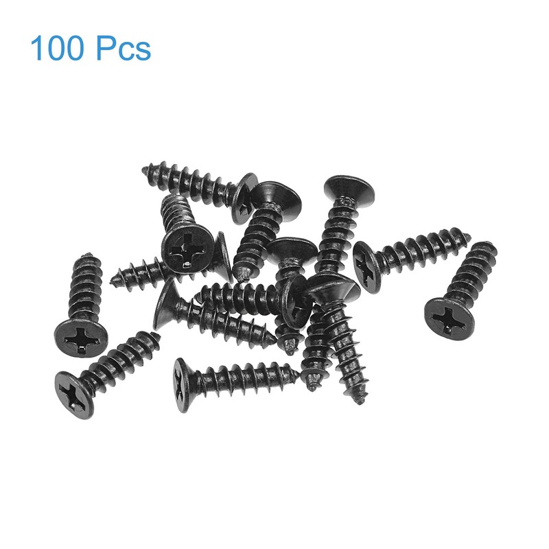 sourcing map M4 x 16mm Wood Screws Phillips Flat Head