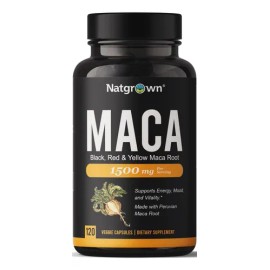 Natgrown Maca Orgánica 1500 Mg Triple Mezcla 120 Cápsulas