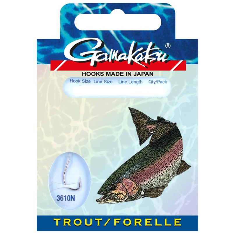 Gamakatsu tied hooks BKD - 3610N Trout 6