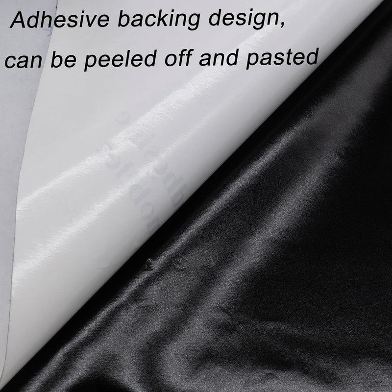 XCMVCN 17x72 inch Premium Black Suede Fabric Wrap, Self-Adhesive Microfiber