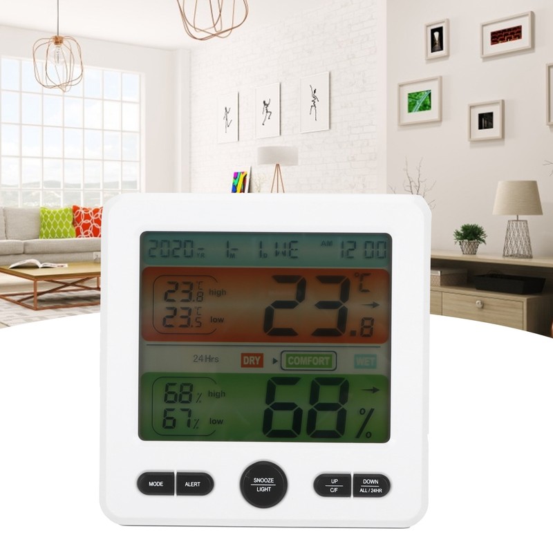 Digital Color Screen Temperature and Humidity Meter Indoor Thermometer Hygrometer