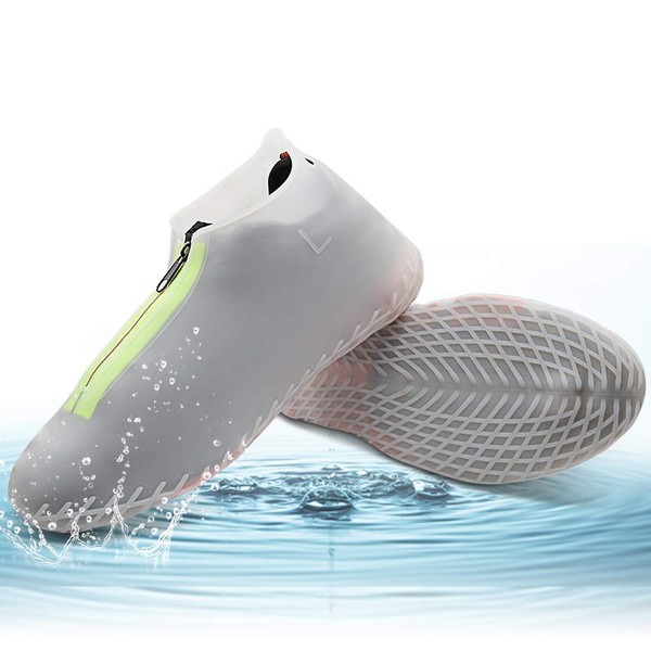 Silicone Shoe Cover Waterproof, Reusable Boot Shoes Covers with Zipper,Non