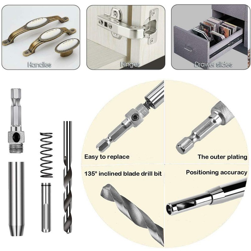 Bestgle 16 in-1 Center Drill Bit Set, 1/4" Hex Shank
