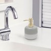 Asashizen Ceramic Soap Dispenser Grey and White Two Tone with
