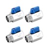 QWORK Mini Ball Valve, 4 Pack 3/4" Female & Male
