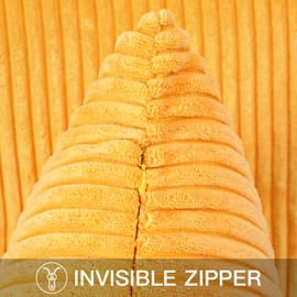 Artscope A Corduroy Cushion Cover Decorative Cushion Cover Sofa Cushion 40 x 60 cm Cord Cushion Cover Couch Cushion Decorative Soft Cushion for Sofa Living Room Home Bedroom Yellow