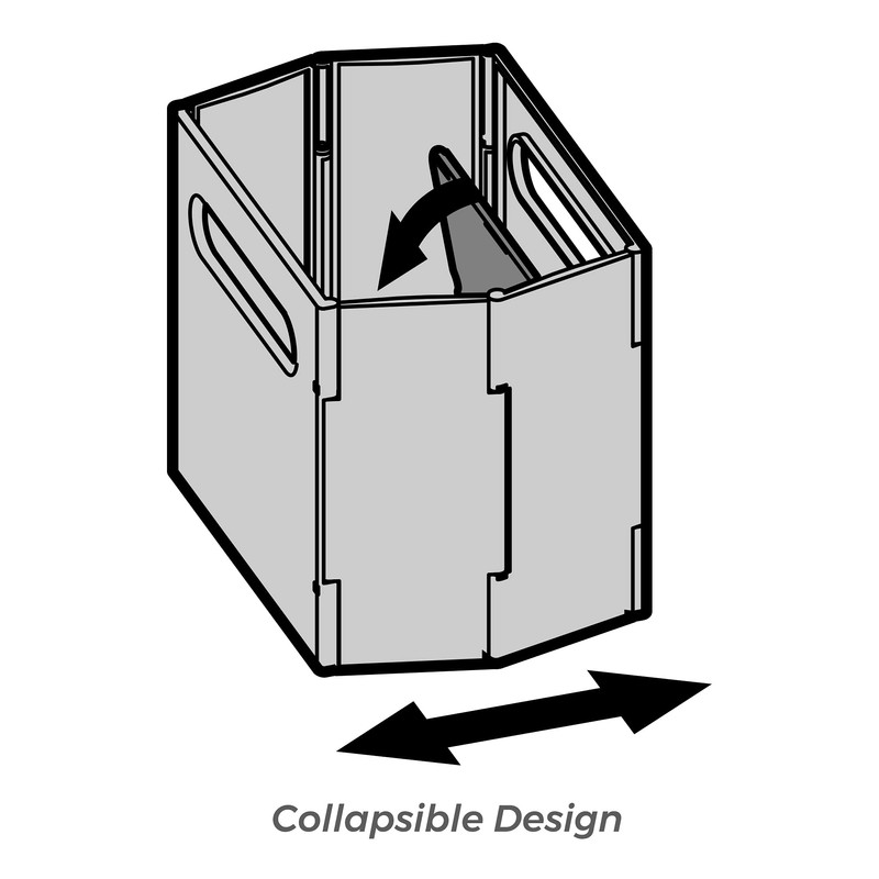 ClosetMaid 5439 Collapsible Mini Storage Bin with Two Handles, 2-Pack,