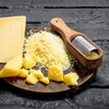 ZENFUN Cheese Grater, Stainless Steel Cheese Shredder with Wooden Handle,