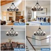 9MMML 10 Lights Wagon Wheel Chandelier, Black Round Globe Wrought