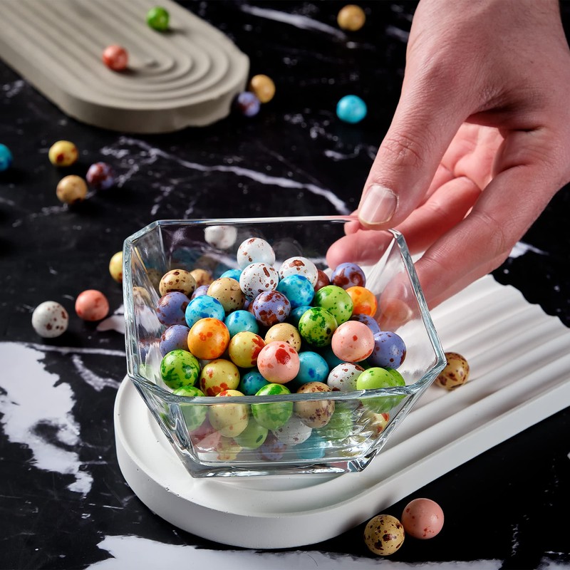 Glass Bowls for Kitchen Prep, Modern Serving Dishes for Dessert,