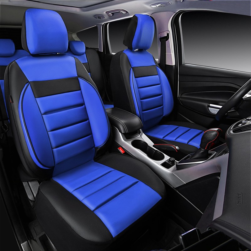 CAR PASS Leather Seat Covers Full Set Universal Water Resistant