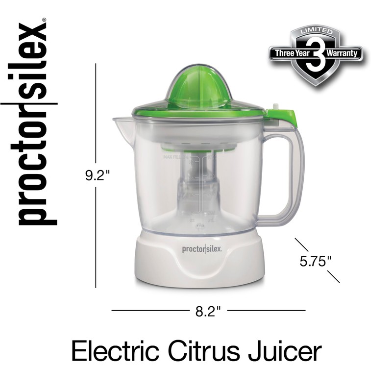 Proctor Silex Electric Citrus Juicer Machine, Large 34 oz. Pitcher,