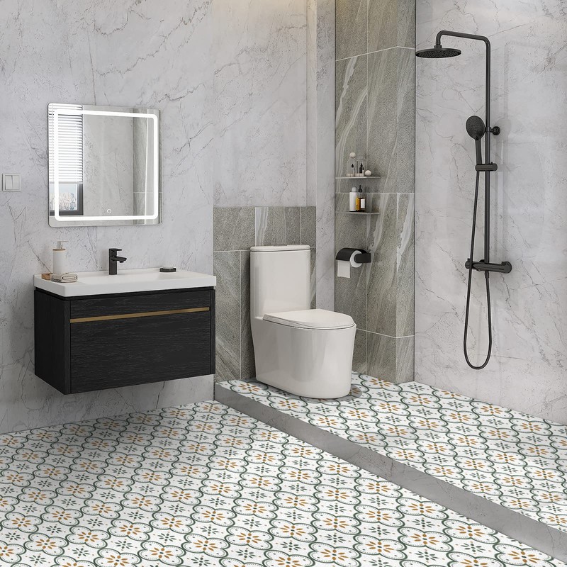 Peel & Stick Floor Tiles Self Adhesive Vinyl Flooring for