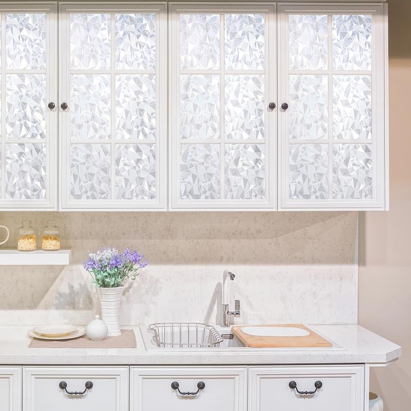 VSUDO Privacy Window Film, Diamond Pattern Window Tint for Home,