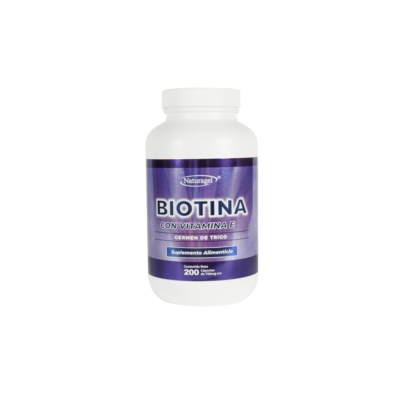 Biotina Con Vitamina E 200 Cápsulas Naturagel