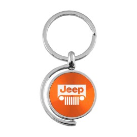 Jeep Grill Spinner Key Ring (Orange)