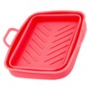 2Pcs Fryer Liner Heat Resistant Silicone Groove Design Easy to