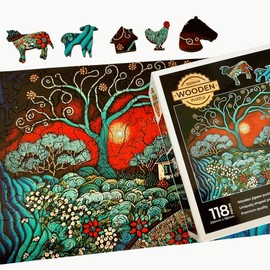 Twigg Puzzle Wooden Jigsaw Puzzle 118 Pieces - Home Sweet Home