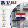5x3ft Double Sided Croatia National Flag Banner with Two Brass