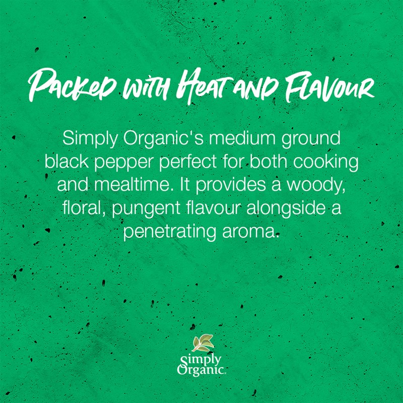 Simply Organic Ground Black Pepper, Medium Grind, Certified Organic -