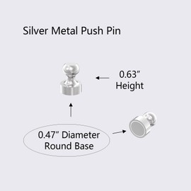 AplysiaTech Updated Strong Magnetic Metal Push Pins, Fridge Magnets Push Pins for Kitchen, Whiteboard, Office, Classroom and Map - Powerful Refrigerator Magnets,Super Strong Fridge Magnet - 24Pack