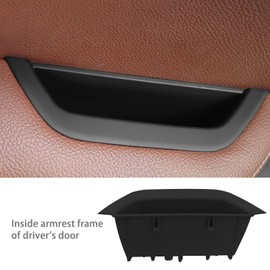 The Lord of the Tools 1 x Car Door Handle Storage Box 51417250306 Compatible with X3 Series F25 X4 Series F26 Interior Door Armrest Cover Interior Door Handle Trim Black
