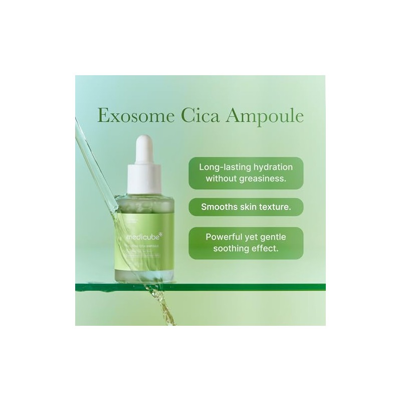 MEDICUBE Exosome Cica Ampoule serum calmante para rostro con Centella