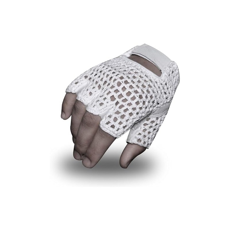 Kango Fitness MESH Leather Fingerless Weight Lifting Exercise Gym Wheelchair