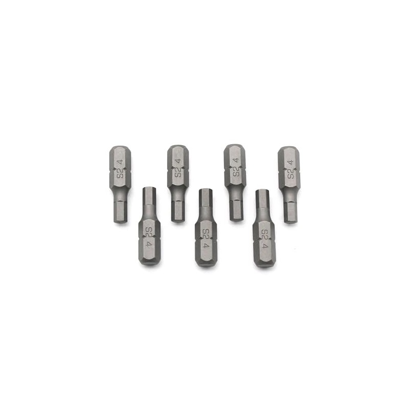 TEMO 50 pc H-4 Hex 4mm (5/32 Inch) Impact Ready