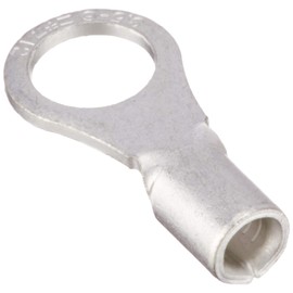 TRUSCO T-R3.5-6 Bare Crimp Terminals Round Φ2.5 inches (6.4 mm) Length 7.9 inches (20.0 mm) (Pack of 25)