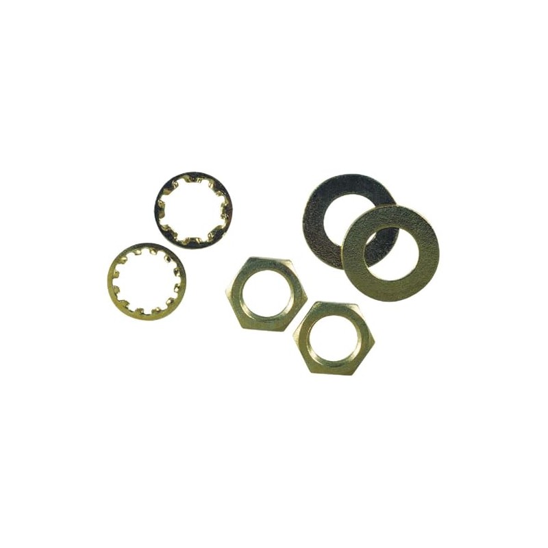 Westinghouse 70628 Brass-Plated Steel Nuts and Washers, Assorted, 6 Pieces