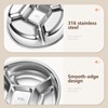 316L Stainless Steel Divided Steamer Tray with Double Handle Portion