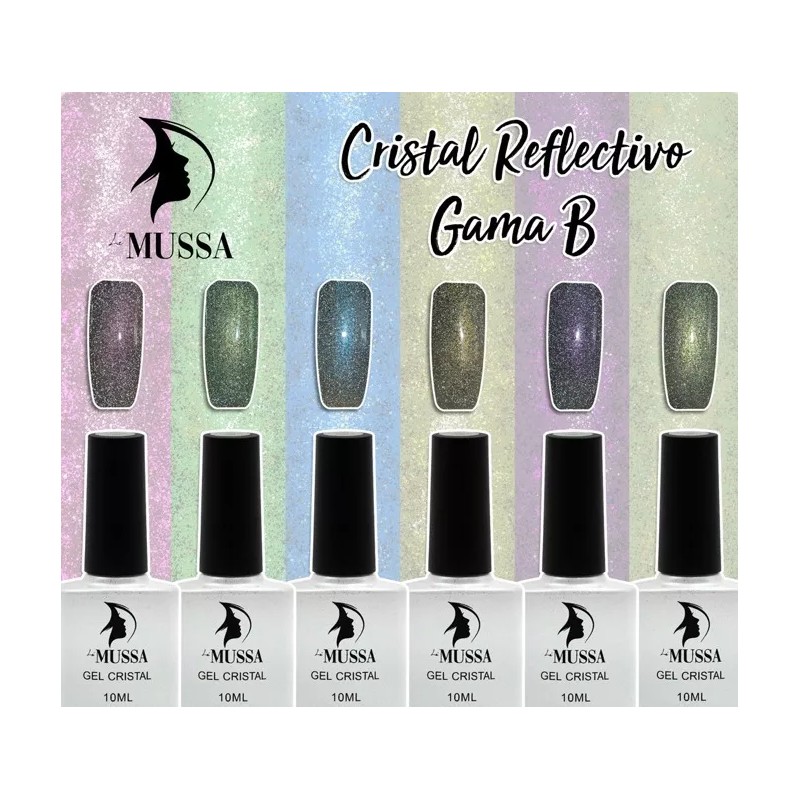 Lé Mussa Gama Gel Uv Efecto Cristal Para Uñas X