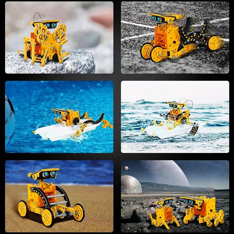 Robot Solare 12 in 1, Giocattolo Educativo con 190 Pezzi,