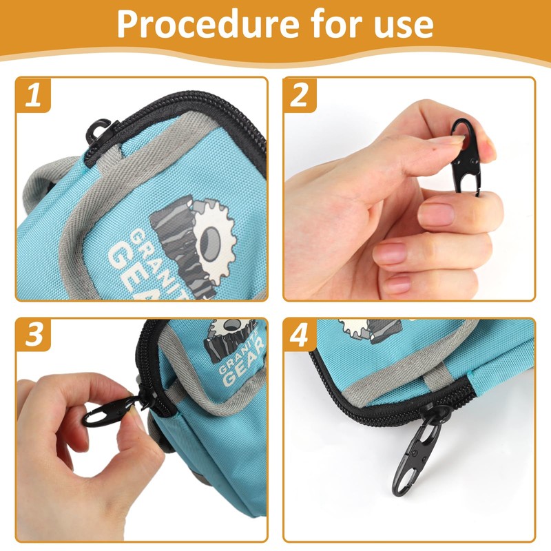 Phinus Lock Combo, Total 21PCS Clips Anti-Theft, S Shaped Zipper