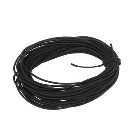 Rubber Cord, 6 mm x 15 m Expander Ropes, Weatherproof Tension Rope, for Camping, Trailer Tarpaulin, Freight Traffic Black