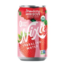 Nixie Organic Strawberry Hibiscus Sparkling Water 8 Pack, 12 FZ