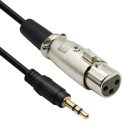 PNGKNYOCN 3.5mm to XLR Cable 1/8 Inch TRS Stereo Plug to XLR Female Microphone Cable Cord for Camcorders, Computer Recording Device and More （20cm）