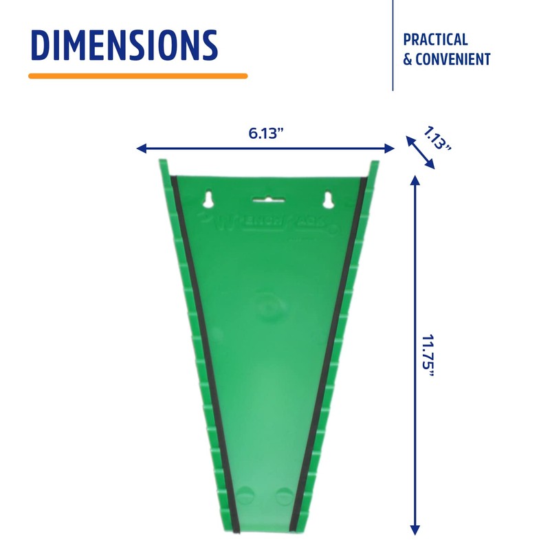 12 Piece Reversible Yellow Wrench Rack