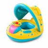 Inflatable Airplane Pool Float with Canopy for Kids – PVC