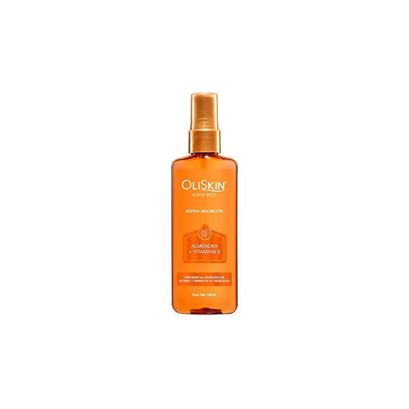 OliSkin Aceite Seco de Almendra más Vitamina E, Brinda Elasticidad,