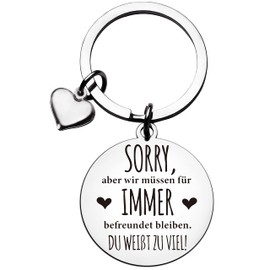 Rebundex Keyring Best Friend Gifts Birthday Gift Girlfriend Birthday Gifts For Girlfriends Birthday Gift Best Friend Birthday Gift For Girlfriends, silver-girlfriend-04f